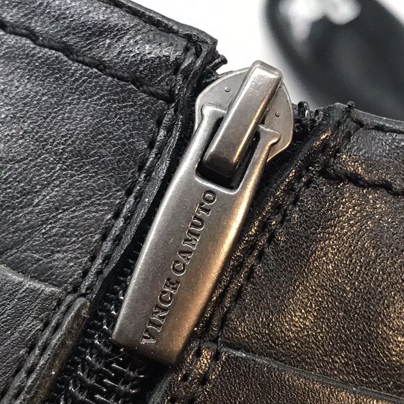 Vince Camuto VP-Peamer Ankle Bootie Women's 8.5M Black Leather Buckle Side Zip - Picture 13 of 14